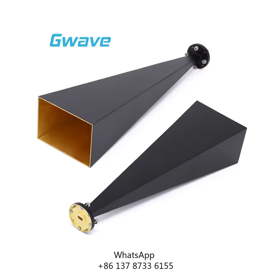 

WR-22 Rectangular Standard Gain Horn Antenna 25dBi Typical Gain U Band RF Antenna For 32.9 To 50.1GHz