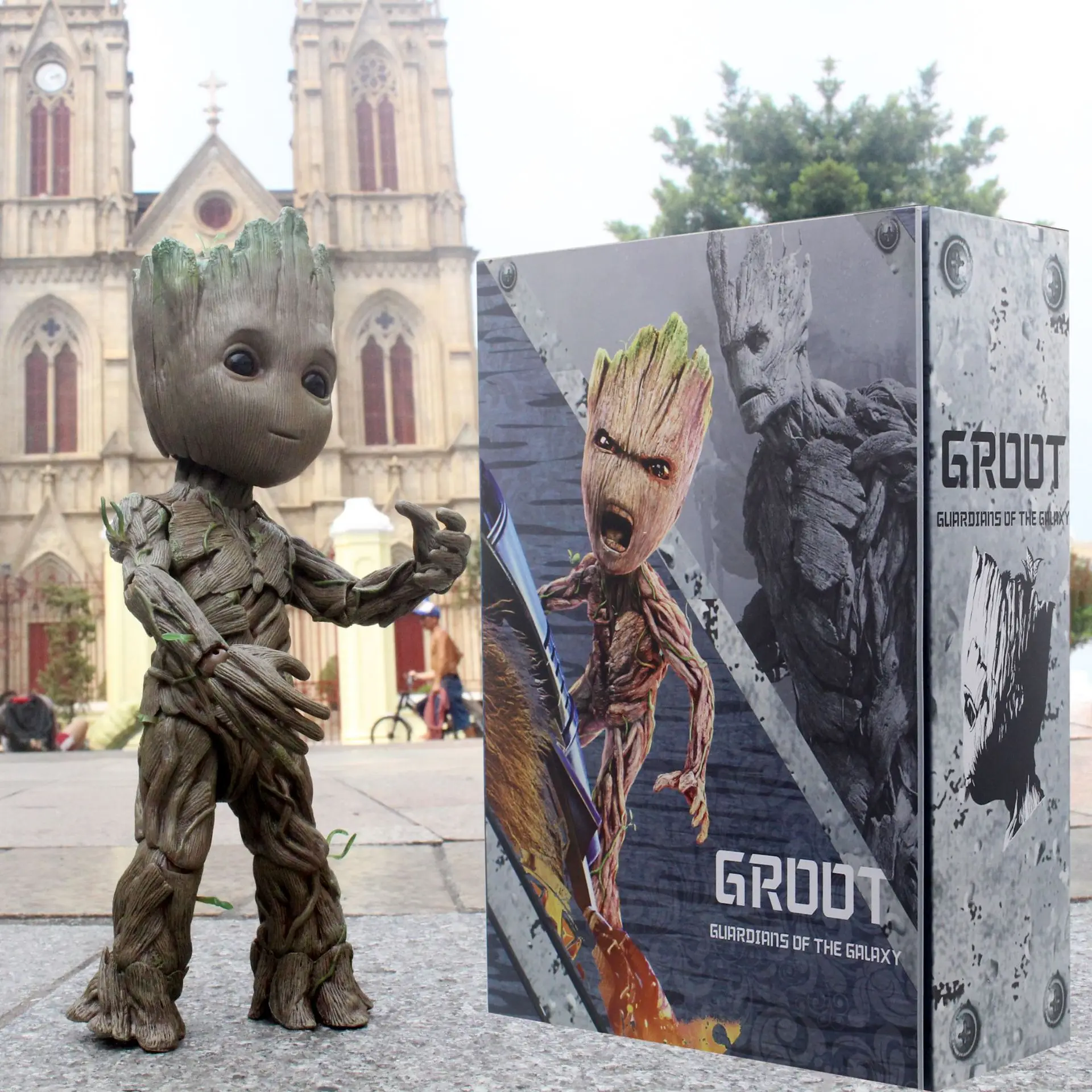 Marvel 1:1 baby Groot Movie Tree Man Baby Action Figure Hero Model Guardians of The Galaxy Model Toy Decoration Gifts for Kid