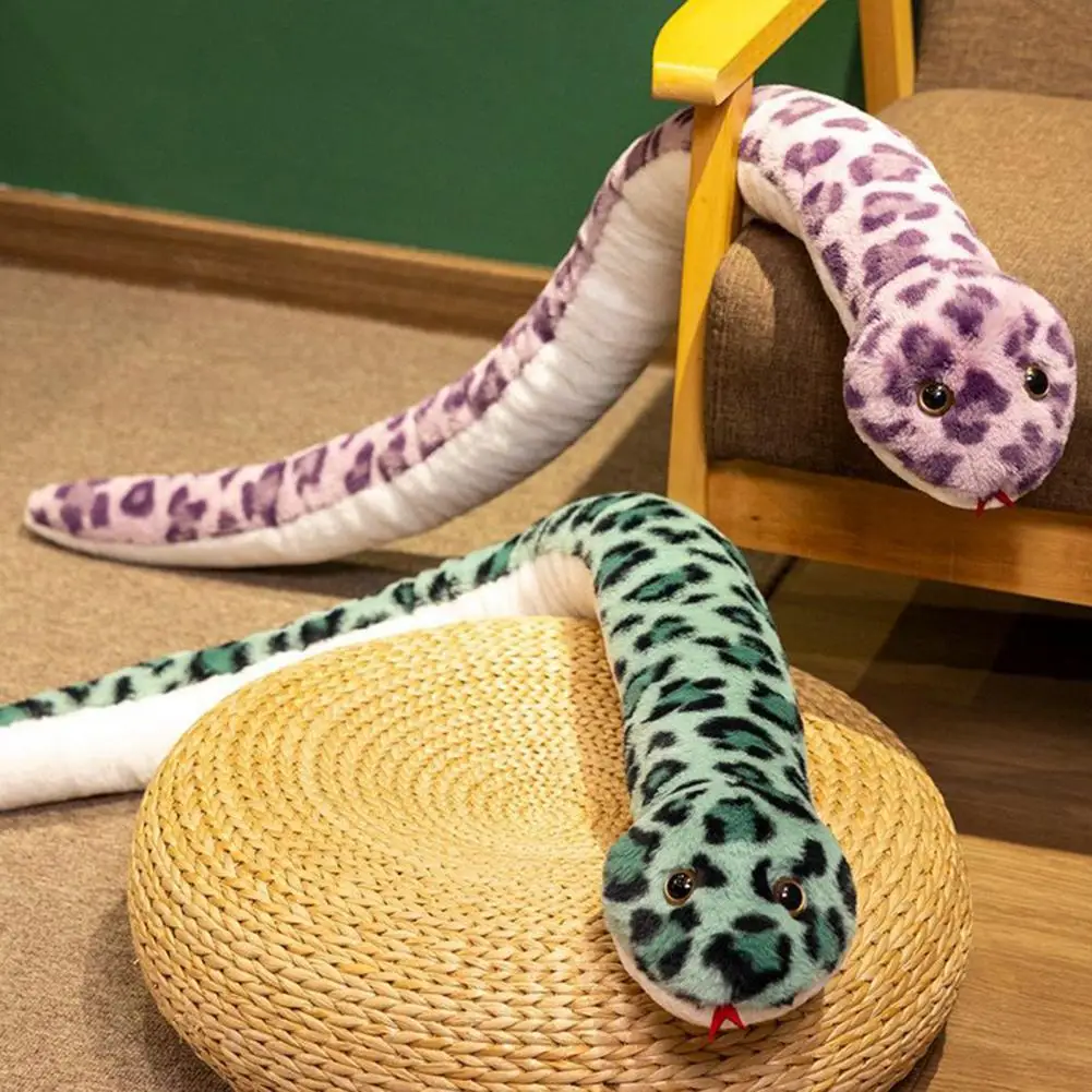 Peluche serpente da 45 pollici Compagno serpente per bambini Peluche serpente ripiene da 45 pollici per bambini Bambola morbida Compagno ideale per giocare