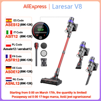 LARESAR V8 48000PA 500W Cordless Vacuum Cleaner Car 60 Mins Home Appliance Wireless Removable Battery NEW Brushless motor