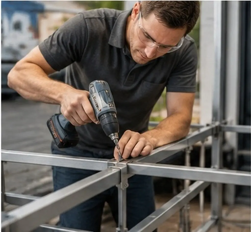 Heavy-Duty Stainless Steel U-Brackets 6PCS for Square Tube Pipe Mounting – Indoor Outdoor Versatile Support