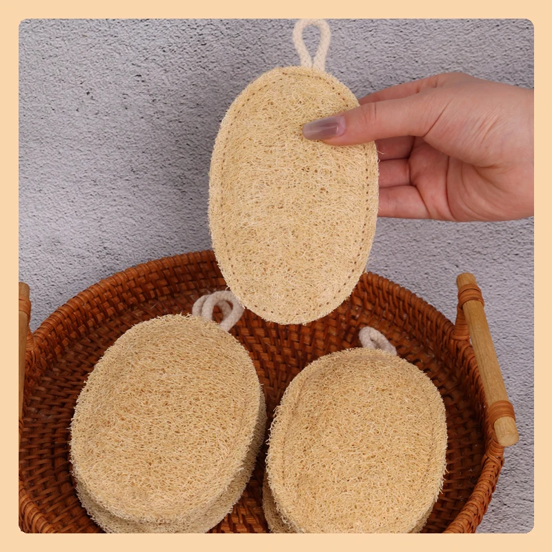 Natural Loofah Kitchen Dish Sponges Scrubber Non-Scratch Scrub Cleaning Sponge Home Biodegradable Dishwashing Scouring Pad