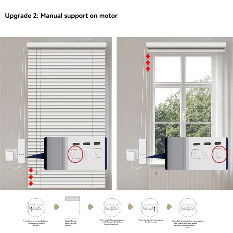 ELECT-Tuya Wifi Smart Motor For Roller Blinds Electric Chain Shade Shutter Drive RF Remote Kit Smart App Via Alexa/Google US Plu