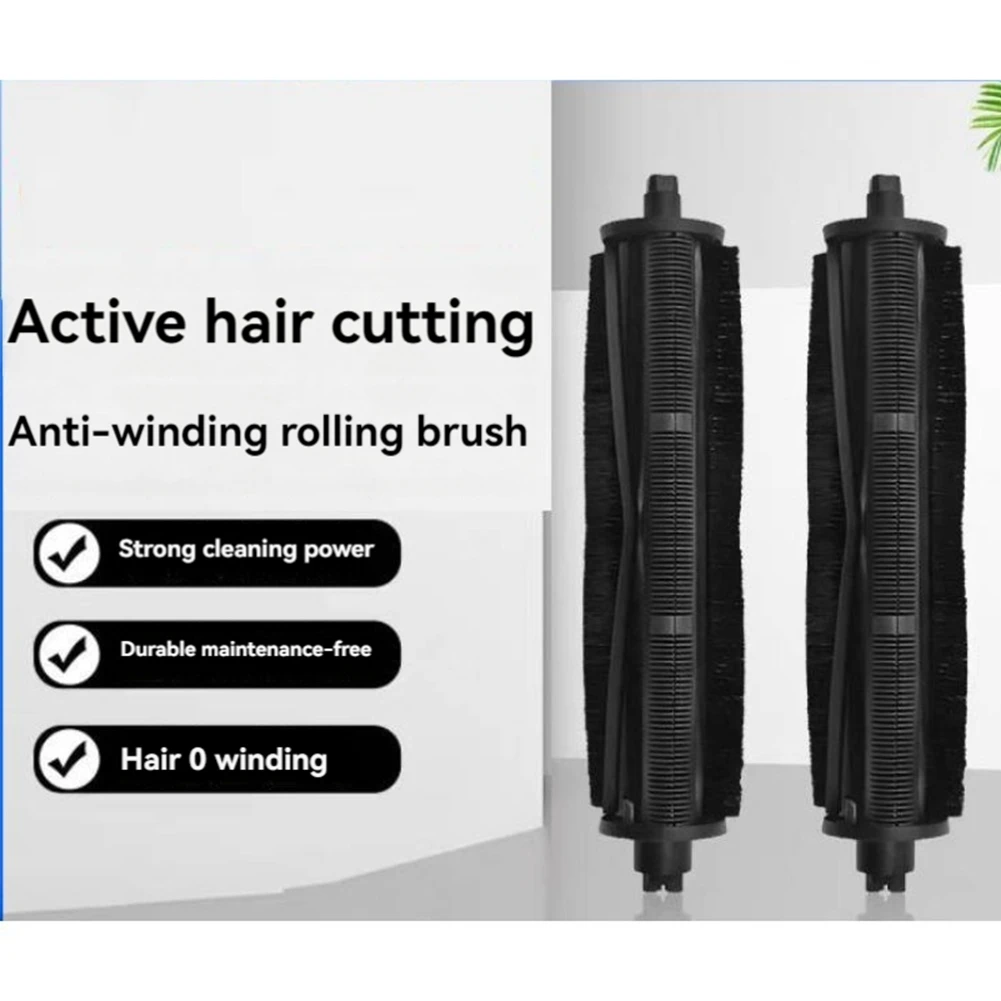 แปรงตัดผมแบบไม่พันกันสำหรับเครื่องดูดฝุ่น Dreame X40 Pro Ultra L10s Ultra L20 Ultra X30 พร้อมฝาครอบแปรงหลัก