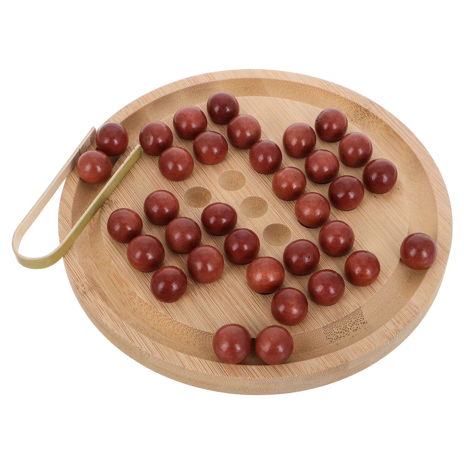 

1Set Educational Game Kids Bamboo Board Single Player Indoor Thinking Development Strategic Learning