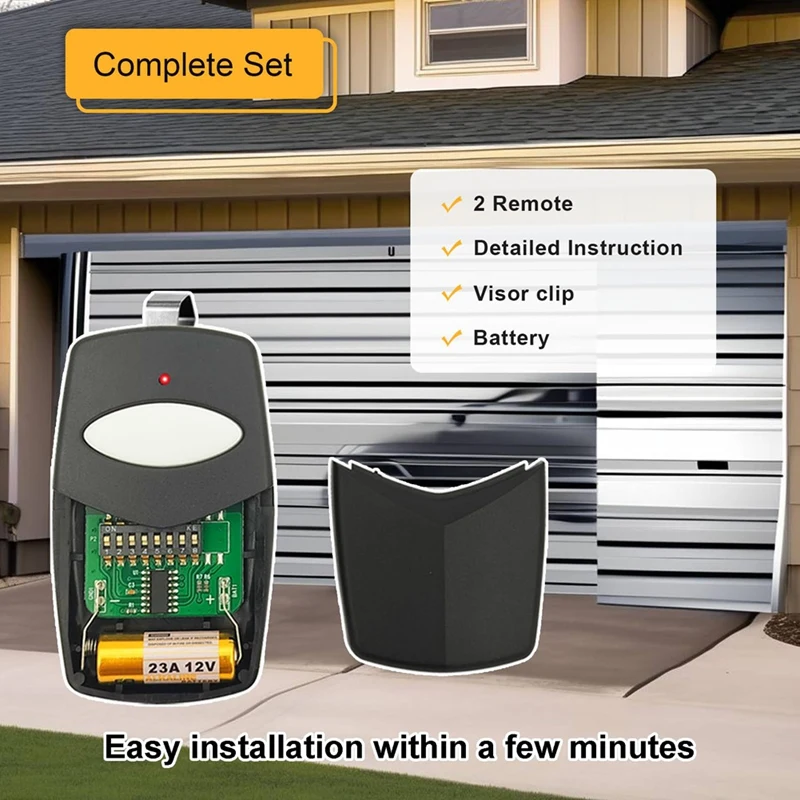 2 قطعة لخطي DTC دلتا 3 عن بعد ، 8 Dip التبديل فتحت باب المرآب عن بعد ، استبدال DT DTA DTD DTC DT2D DNT00002A ، 310MHZ