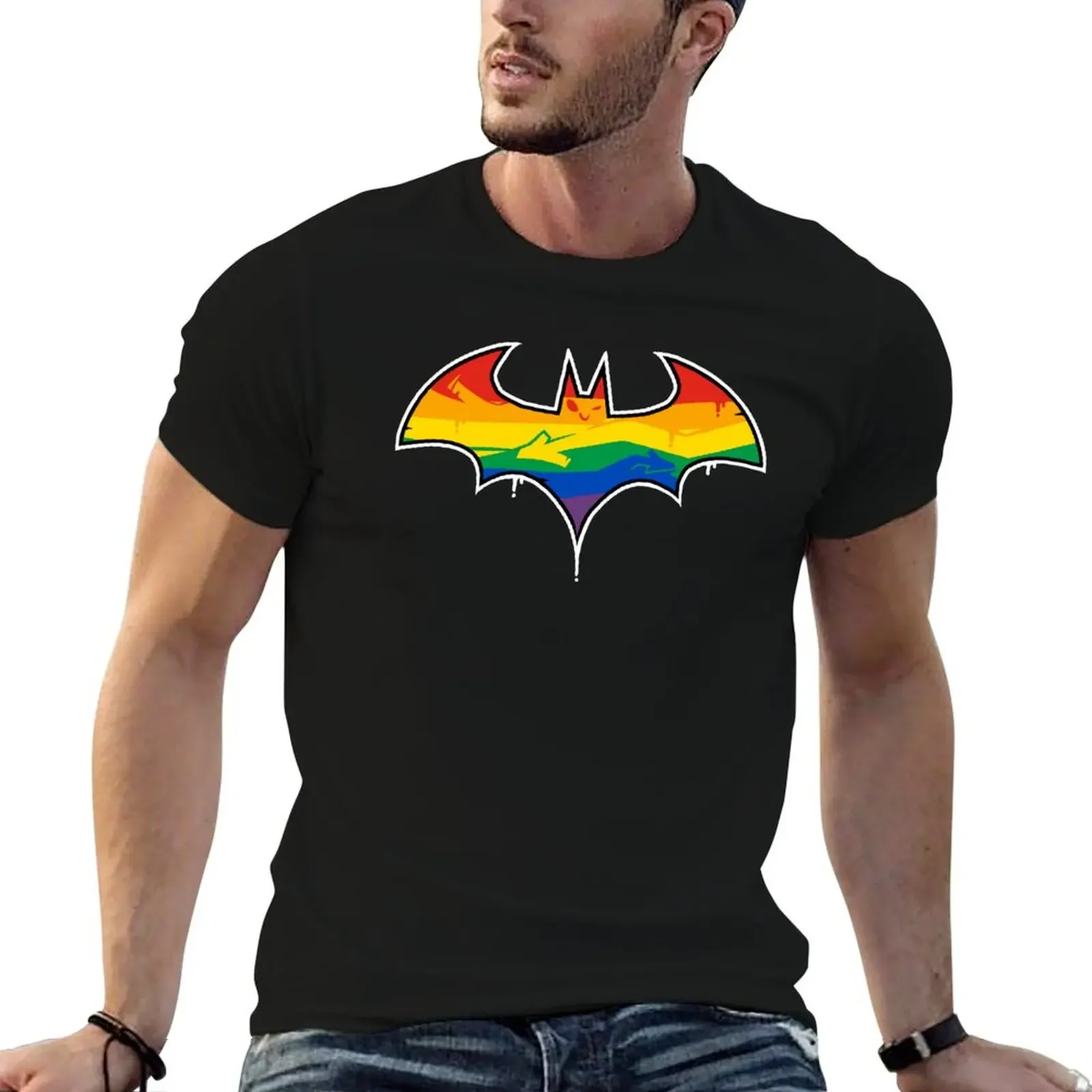 

lgBAT - LGBTQIA Tee Design T-Shirt oversized animal prinfor boys summer clothes vintage anime shirt slim fit t shirts for men