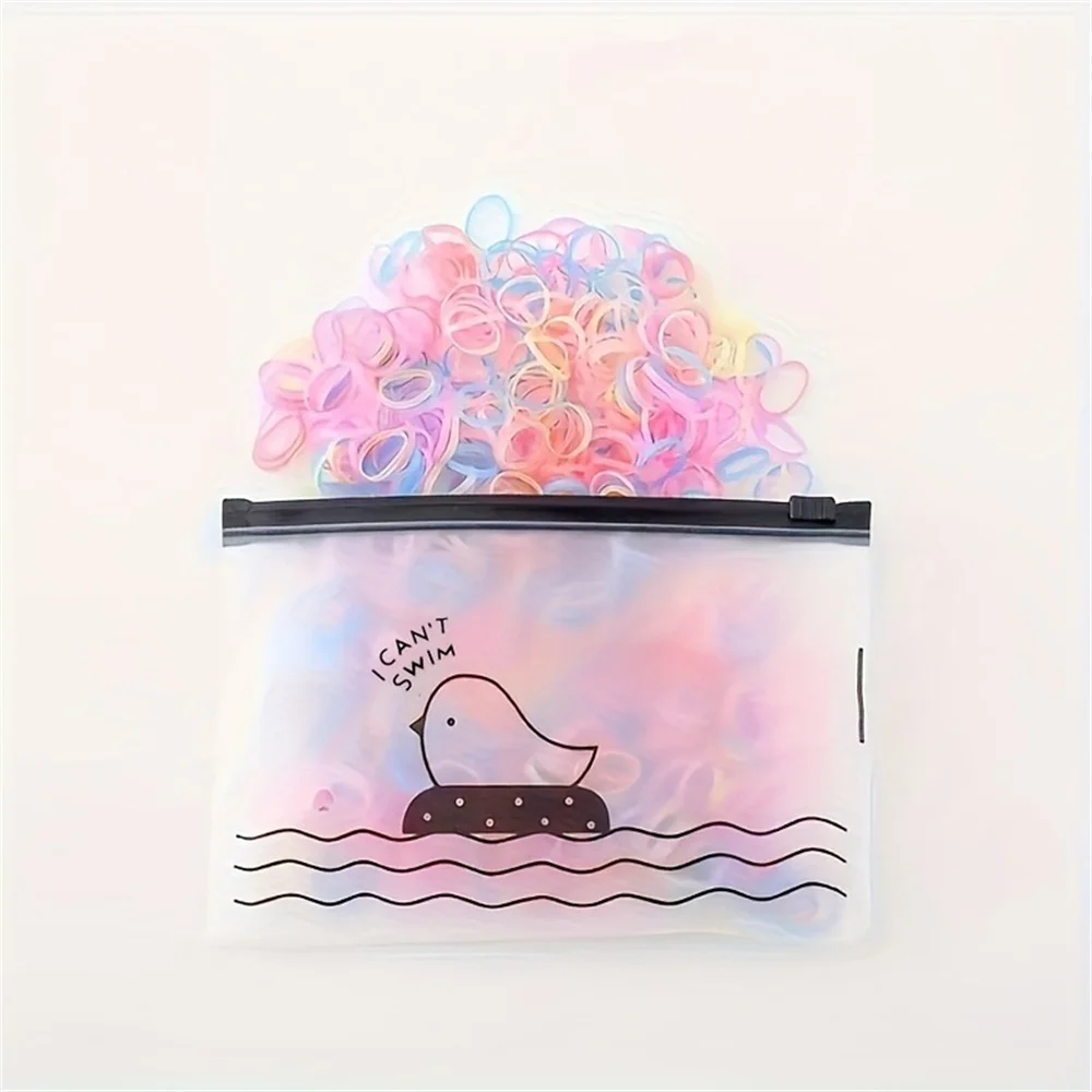1000/2000pcs High Elasticity Mini Hair Scrunchies - Set of Small Rubber Bands for Easy Hairstyling image 3