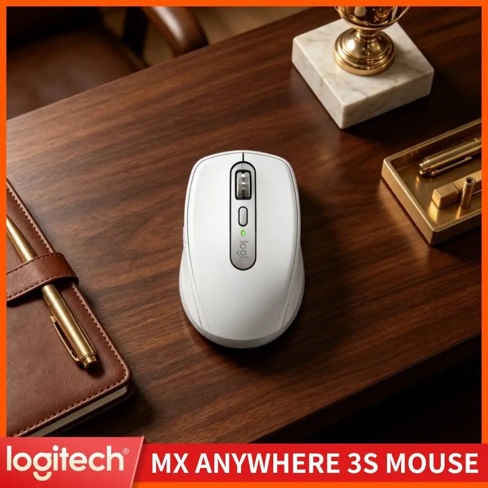 Portable MX Anywhere 3S - 8000 DPI, USB-C Quick Charge, Silent Click, Ideal for Fashion Expo Trip & Short Business Tour