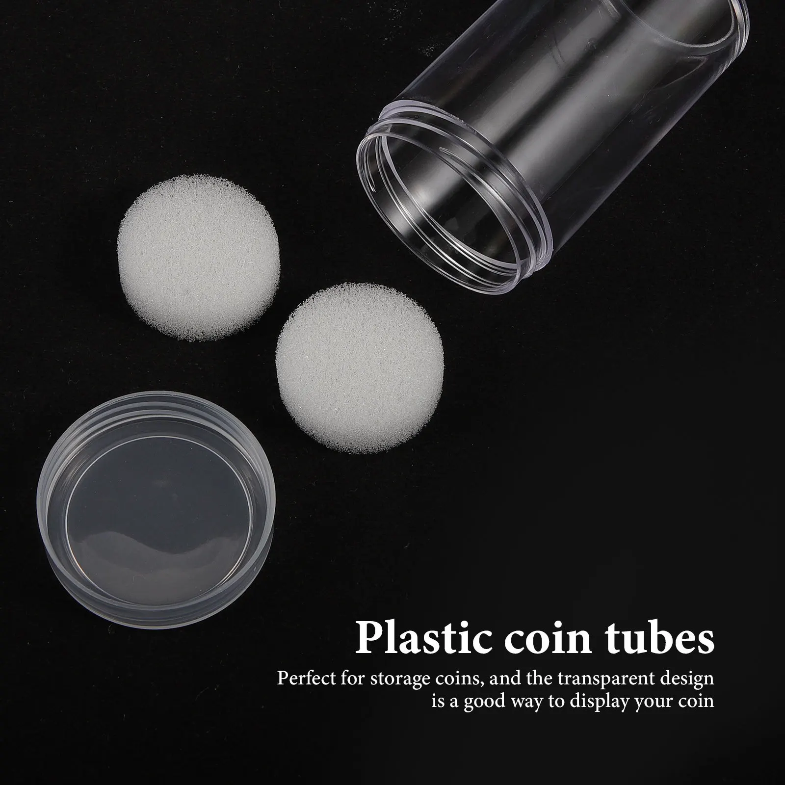 

2Pcs Coin Tubes Clear Plastic Coin Holders Protect Collectibles Storage Containers for Collectors Clear Storage Tubes