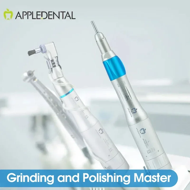 APPLEDENTAL GREEN-L Low-Speed Handpiece Kit: Features External Water Path, German Bearings, Stable Clip Structure for Polishing