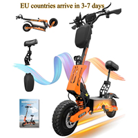 GT08 5600W Adult Electric Scooter Dual Motor 50MPH Top Speed 60V 27AH 11 Inch Off-Road Tires Folding Sport E-Scooter with Seat