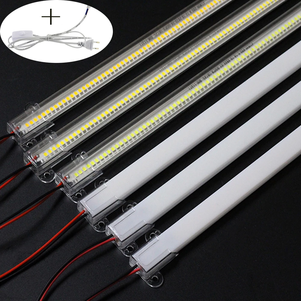 

2-6X LED Tube Light 50cm 72LEDs SMD2835 Bar Light Rigid Strips Under Cabinets Fluorescent Floodlight for Home Kitchen Wall Decor