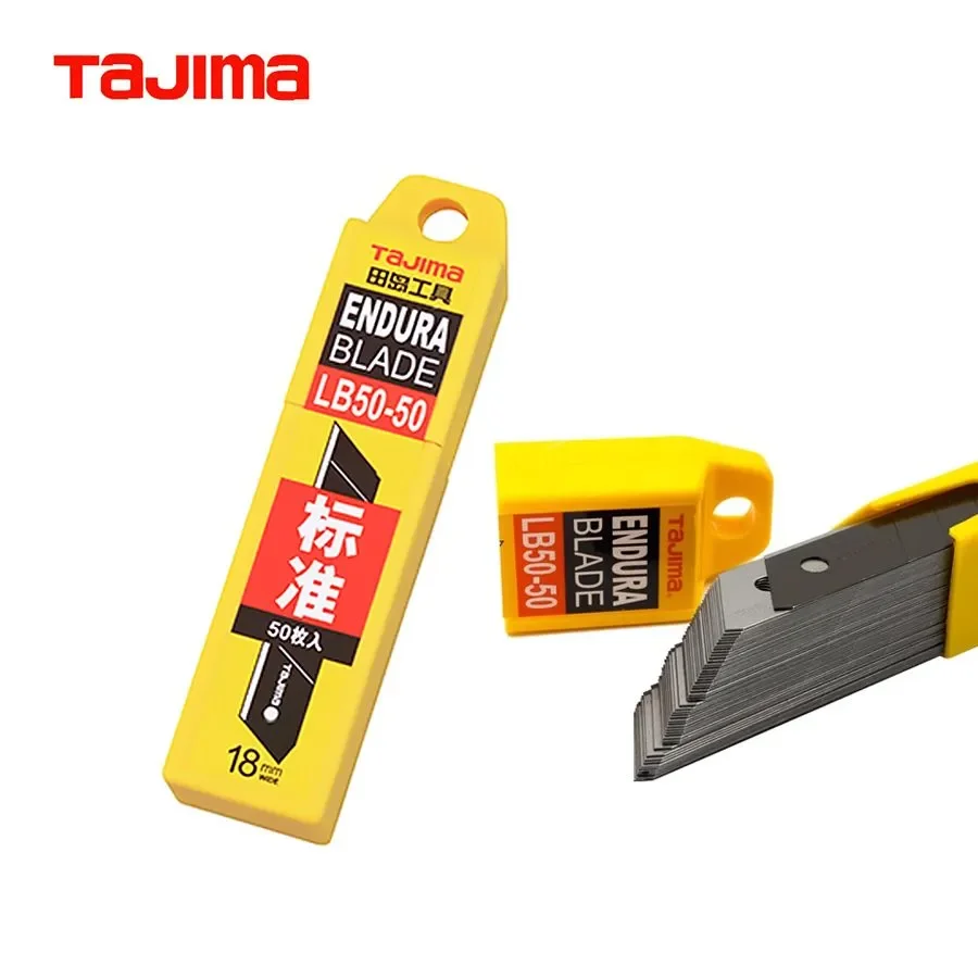 TAJIMA LB50-50 18mm Spare Blades 50PCS 60° Angle L-Type Standard Replacement Sharp Blades Endura Blade for Utility Knife