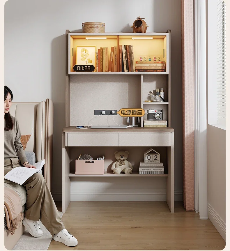 

Стол для спальни, книжная полка, встроенный домашний компьютерный стол, светильник, роскошный книжный шкаф, письменный стол