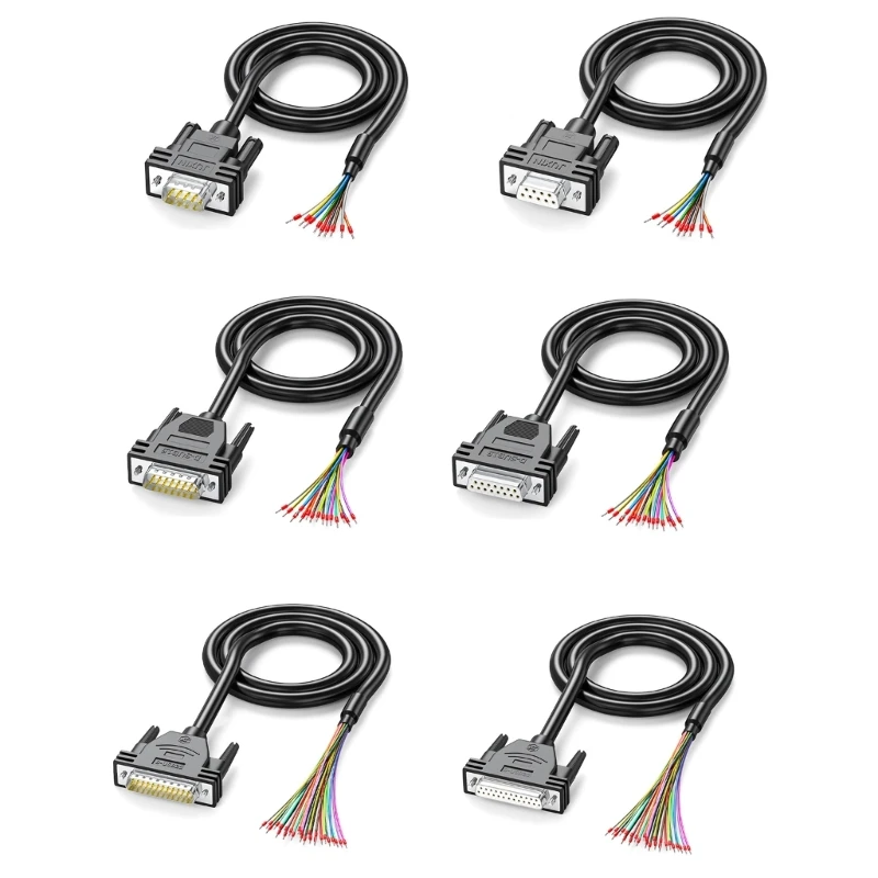 

Reliable Single Head DB9 DB15 DB25 Male Female 9/15Pin Extension Cable, 9Pin/15Pin Industrial Connection Wire 24AWG Wire