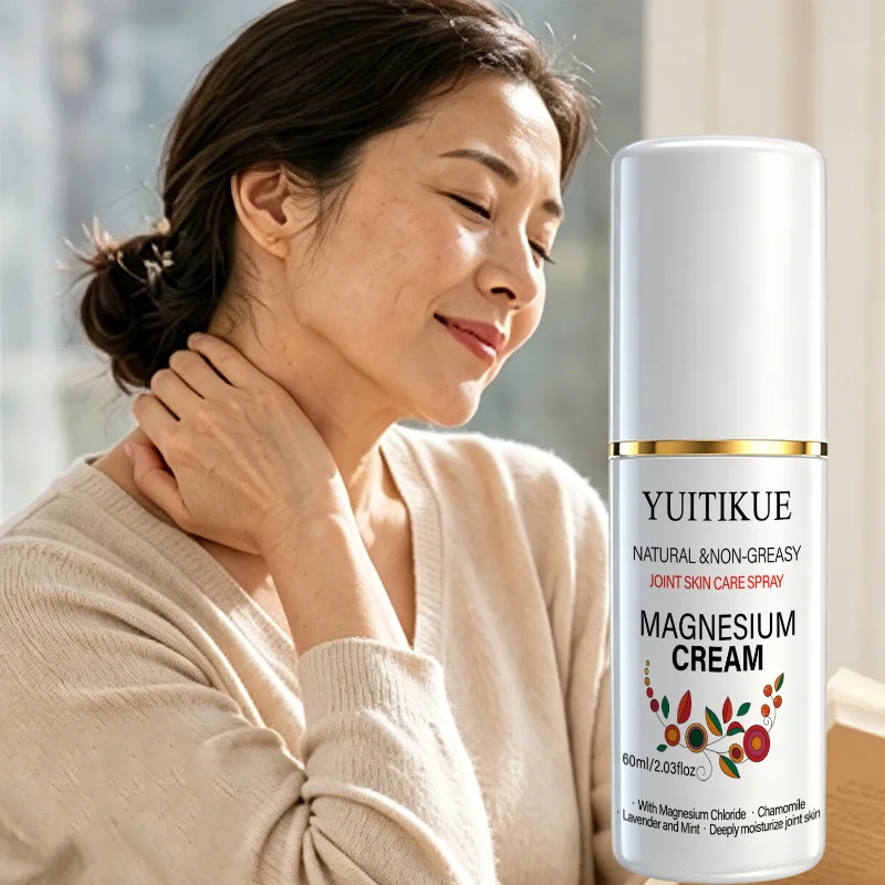 Magnesium Joint Care Cream Spray 60ml Natural Chamomile Lavender Mint Extract Deep Moisturize Non Greasy Joint Skin Care