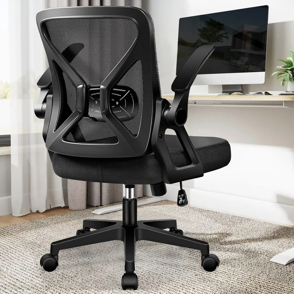 

Office Chair Ergonomic Desk Chair Breathable Mesh Task with Wheels and Lumbar Support Home Desk Office Chairs with Flip up Armr