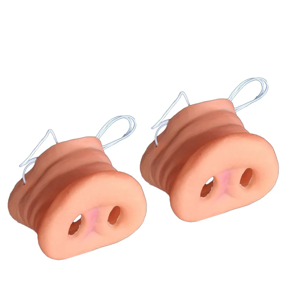 6Pcs Simulation Pig Nose With Elastic Band Costume Animal Mask Party Prop pig nose mask cosplay pig nose