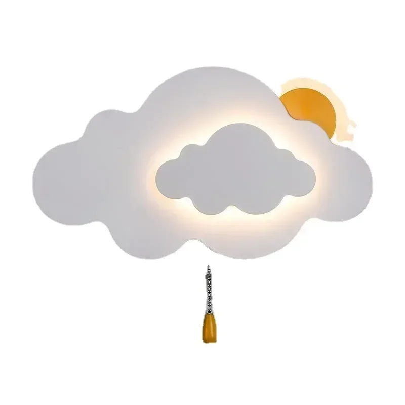 Children's Bedroom Wall Lamps Sun Cloud Night Light LED Modern Minimalist Baby Room Boy Girl Room Decor Bedside Wall Lights
