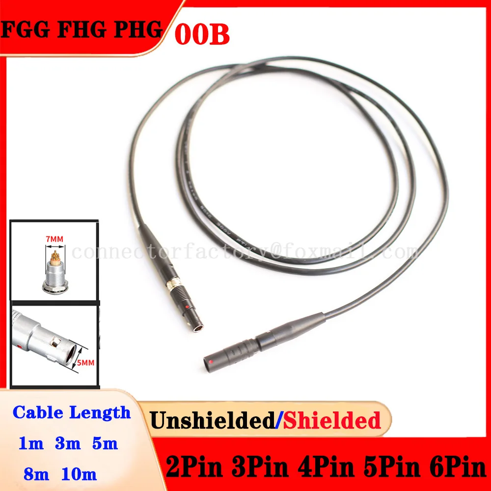 Black FGG FHG PHG 00B Adapter Cable 2 3 4 5 6 Pin Male Plug Female Socket Connector Welding Unshielded And Shielded Cable
