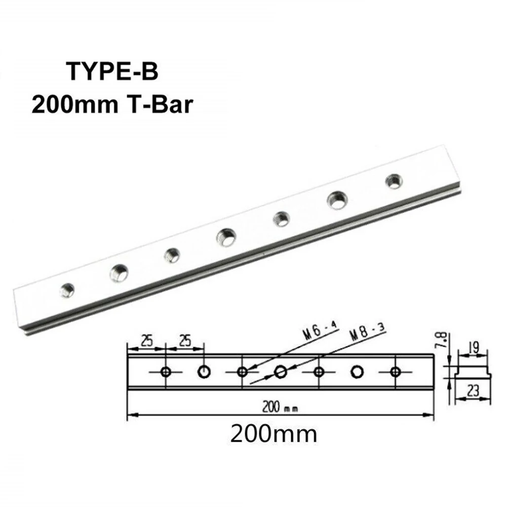 2Pcs Aluminium Alloy T-Slider For T-Slot T-Track Slider Sliding Nut T Slot Nut For Woodworking Tool For Table Saw 100-450mm