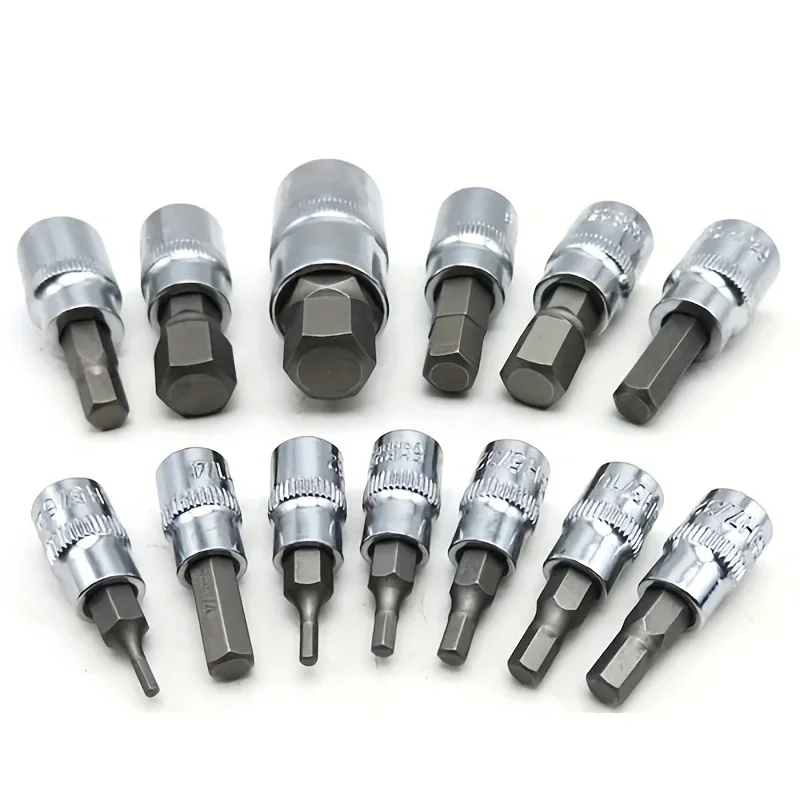 Imagem -04 - Métrica H2-h14 Vanádio Aço Hexagon Socket Bit Kit Drive Tamper Proof Socket Grupo Ferramenta de Reparo do Carro 13 Pcs