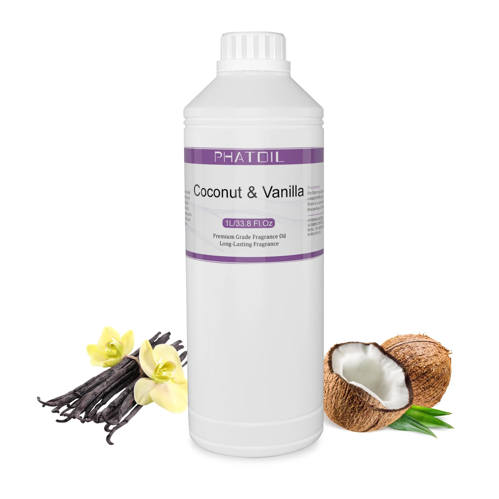 PHATOIL 1000ML Fragrance Oils For Aromatherapy Diffuser-Coconut & Vanilla Passion Fruit Cherry Bubble Gum 1 Liter Aroma Oils