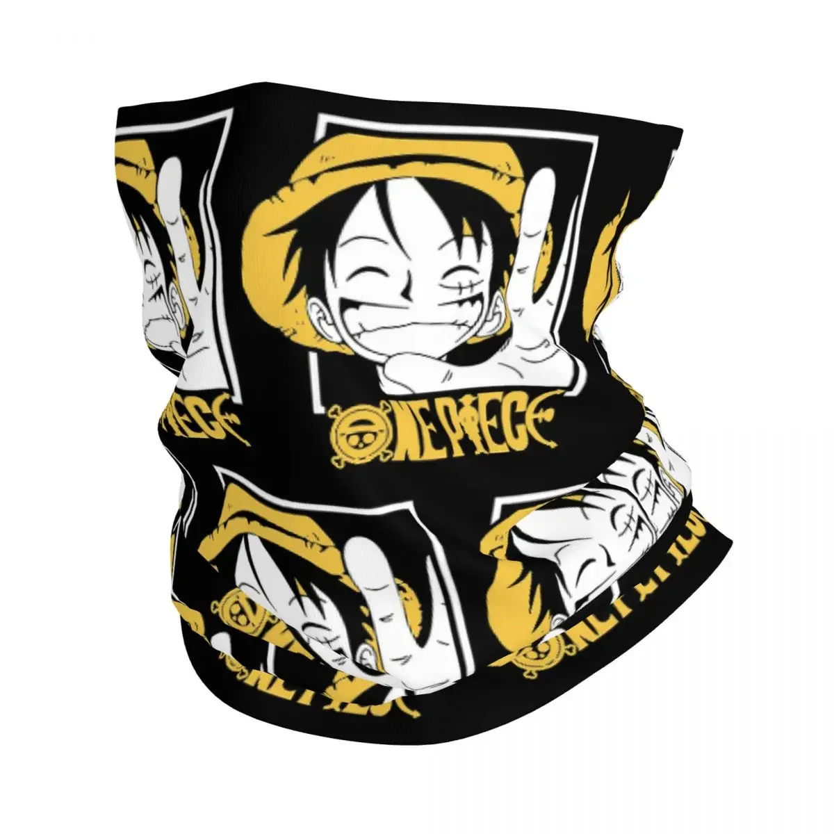 One Piece Monkey D Luffy Bandana Neck Cover Printed Wrap Scarf Warm Balaclava Riding For Men Women Adult Breathable