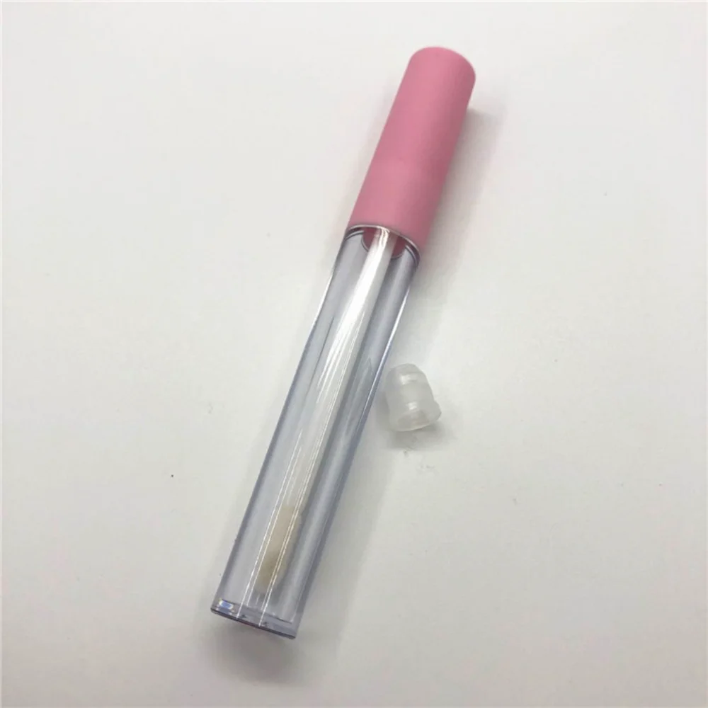 2.5ml White Pink Lip Gloss Tube Empty Refillable Lip Balm Bottle Clear Plastic Lip Gloss Container With Plugs For Diy Makeup