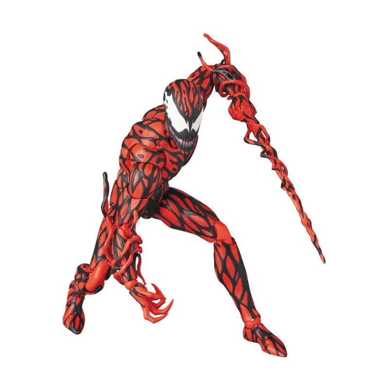 Original Spider Man Action Figures Mafex No.118 Carnage Comic Ver Anime Figure Collection Model Toys Boys Birthday Gift In Stock