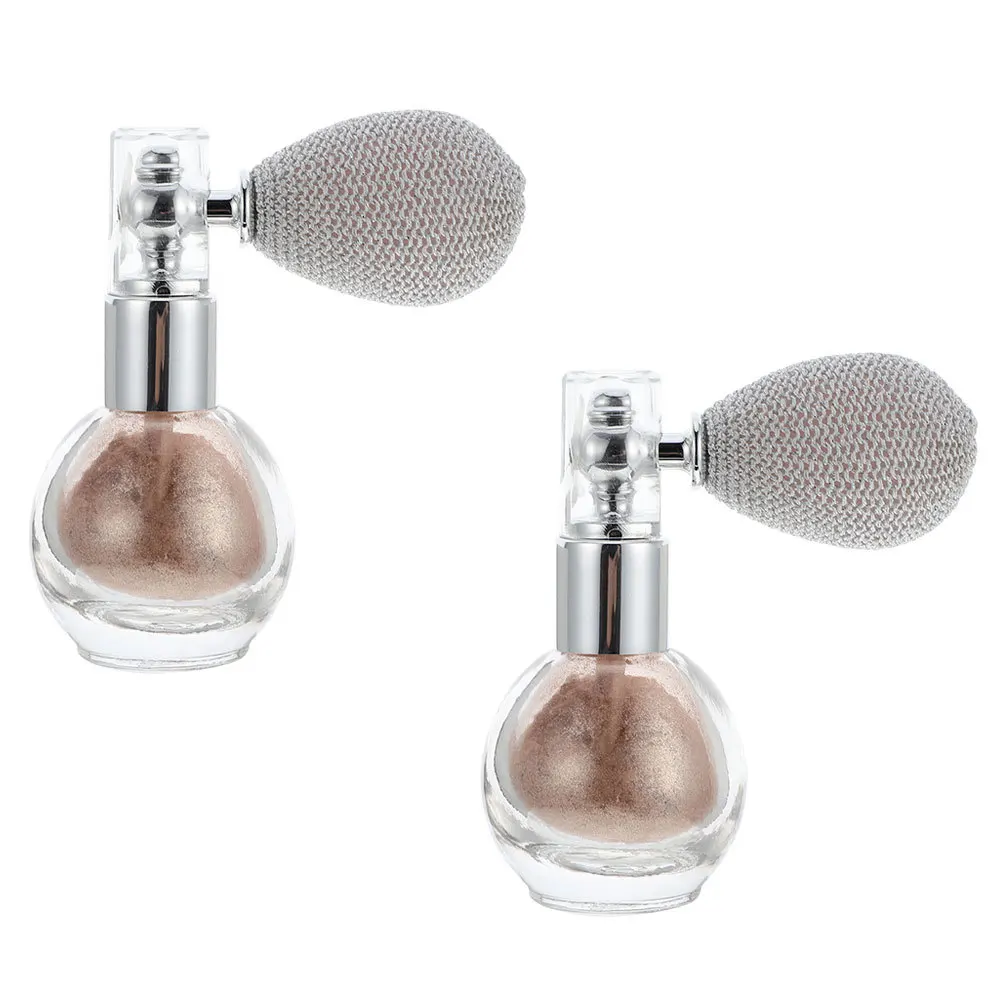2 bottiglie spruzzatore di polvere scintillante per capelli, corpo, viso, evidenziatore, accessorio per trucco, strumento spray lucido, regalo femminile