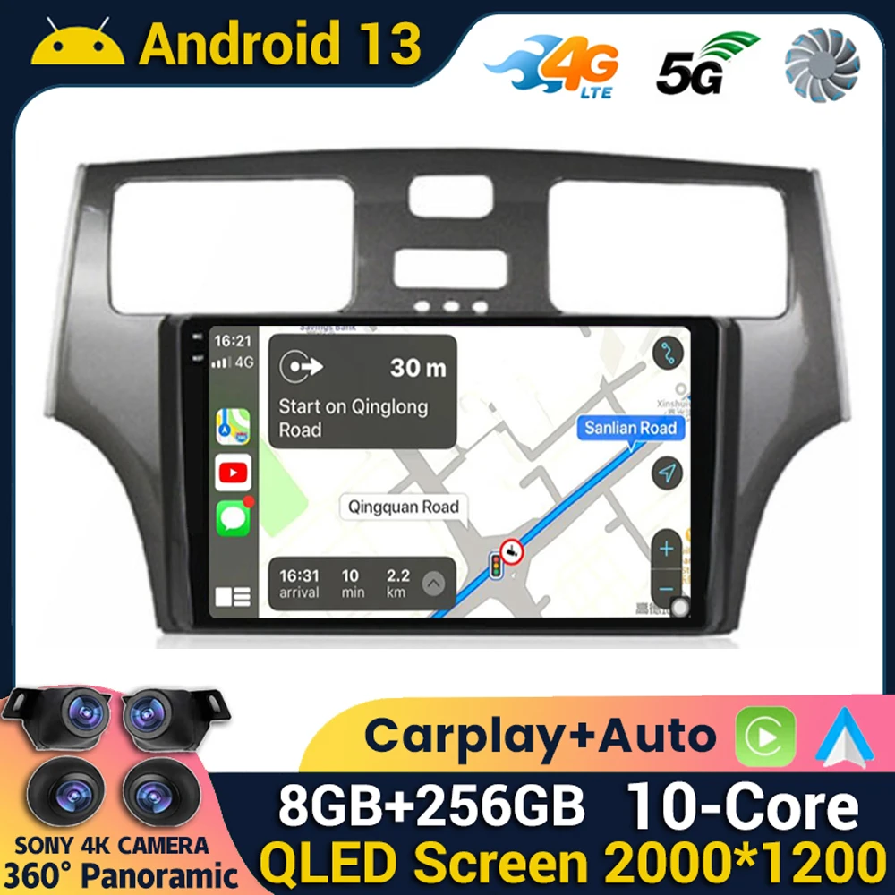 

Android 13 Carplay Auto Car Radio For Lexus ES300 ES330 XV30 ES250 2001 2002 2003 2004-2006 Multimedia Video Player GPS Stereo