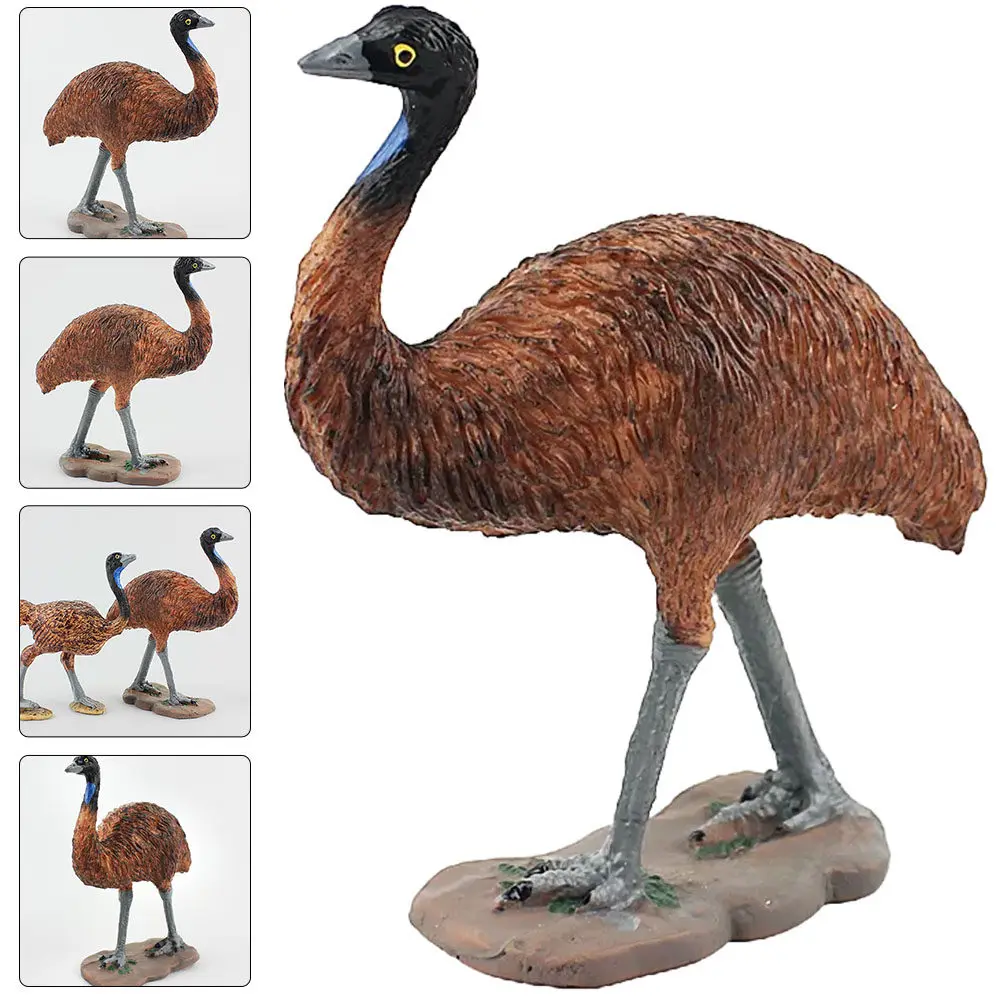 

2 шт. реалистичные пластиковые фигурки страусов для обучения детей, развития познания животных, творческих игр, декора рабочего стола, развивающий сувенир