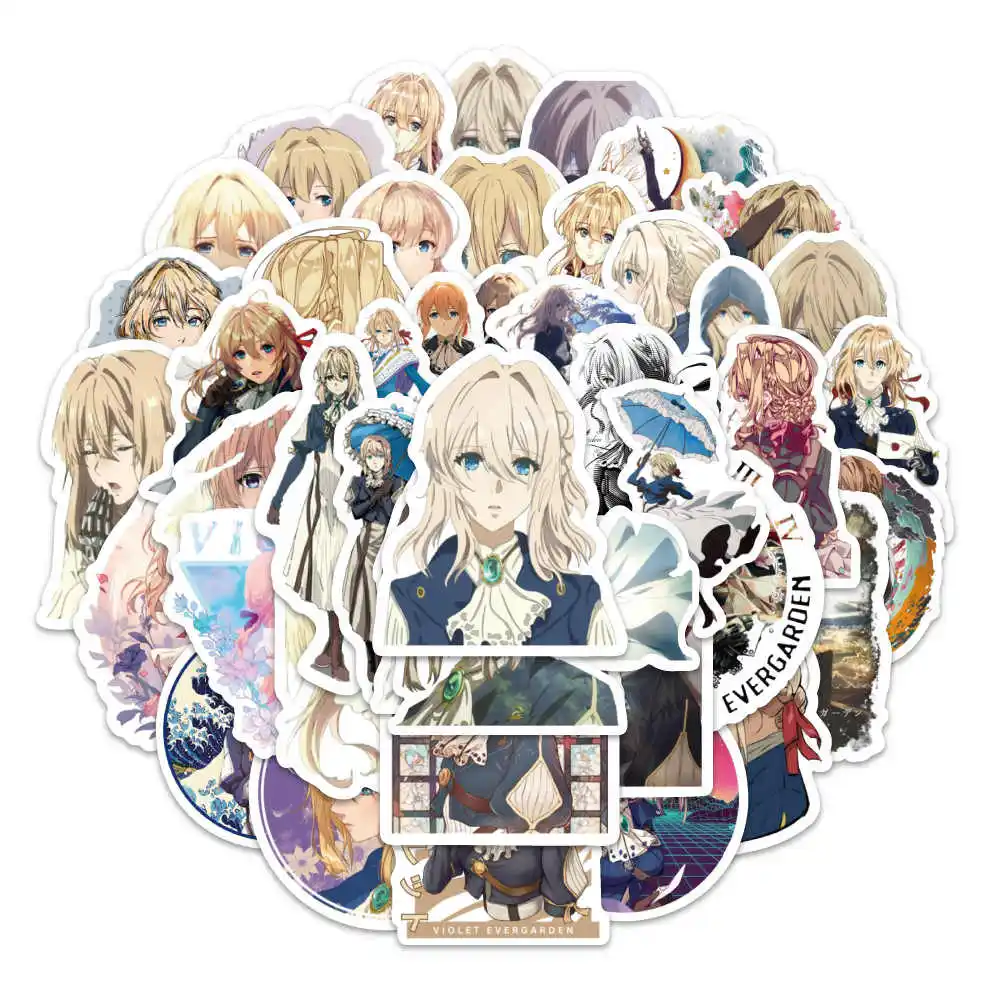 

Anime Violet Evergarden Stickers Cosplay Cartoon Accessories Luggage Guitar Phone Scrapbook Decal Decor Christmas Gift Japanese