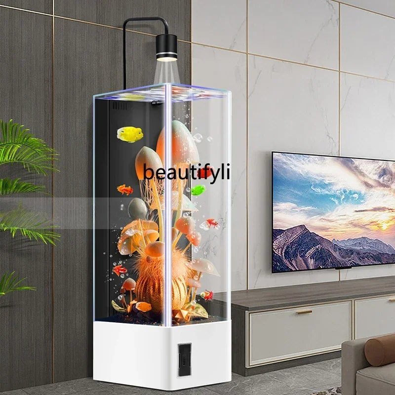

14 Floor Fish Tank Ecological Change Water Small and Medium-Sized Living Room Wall Fish Globe Aquarium