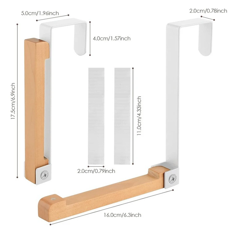 Wall-mounted Door Rear Hanger Metal No Punching Wood Metal Folding Hook Clothes Scarves Hanger Coat Hat Storage Hanging Hook - Image 3