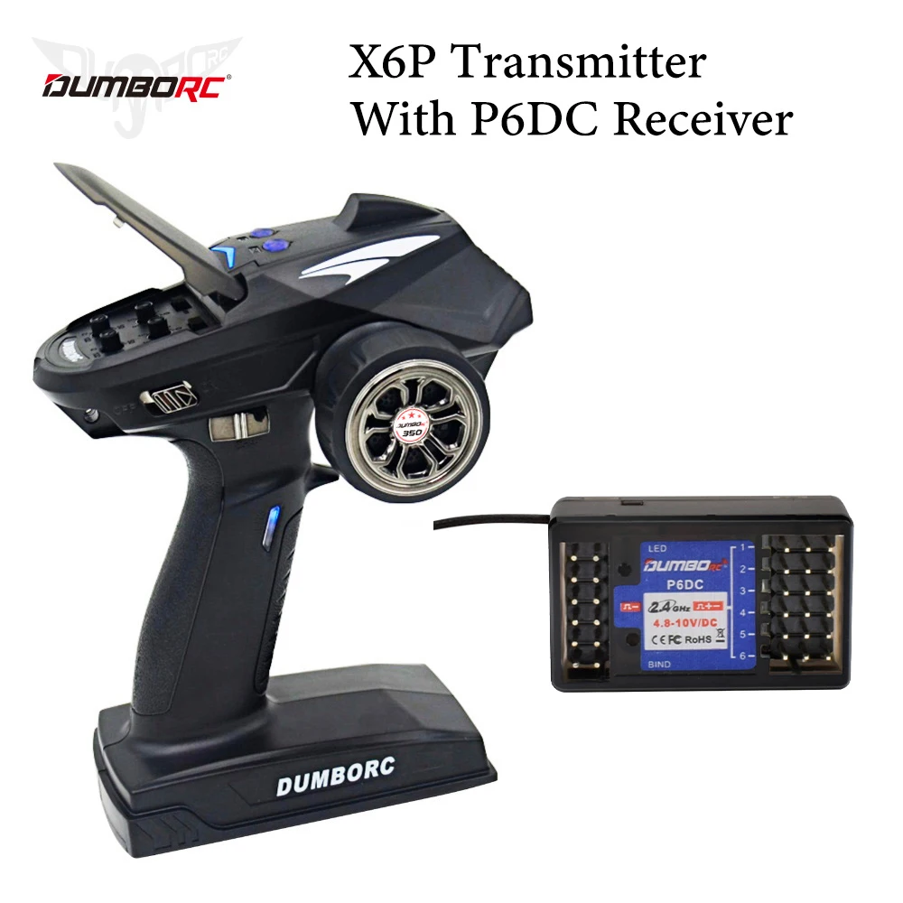 DUMBORC X6P 6CH 2.4G RC Radio Controller Transmitter with X6DC Receiver for RC Car Boat Tank Support DIY view 3