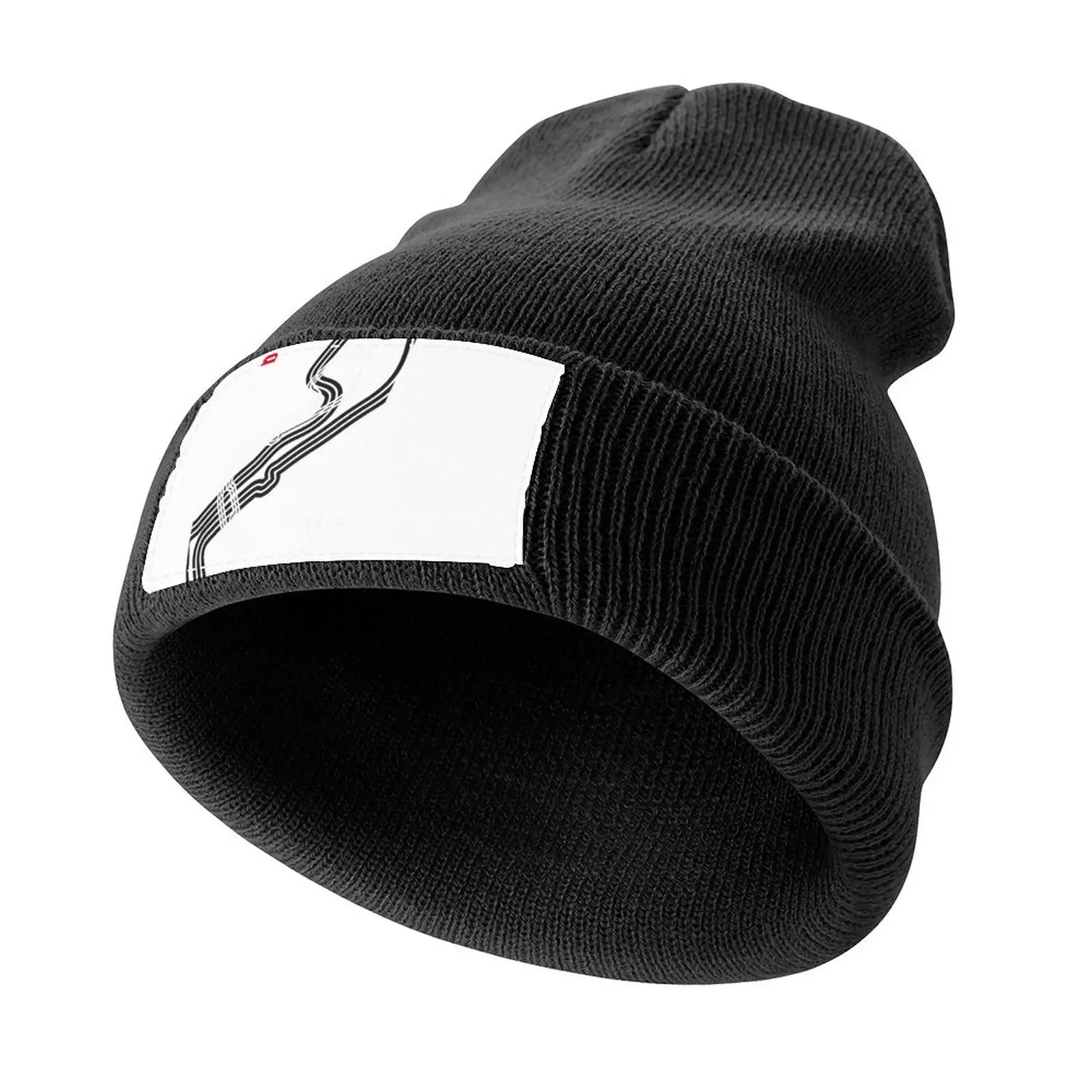 

Monte Carlo Race Track (B&W) Knitted Cap Luxury Hat Luxury Cap western Hat Women's Beach Visor Men's