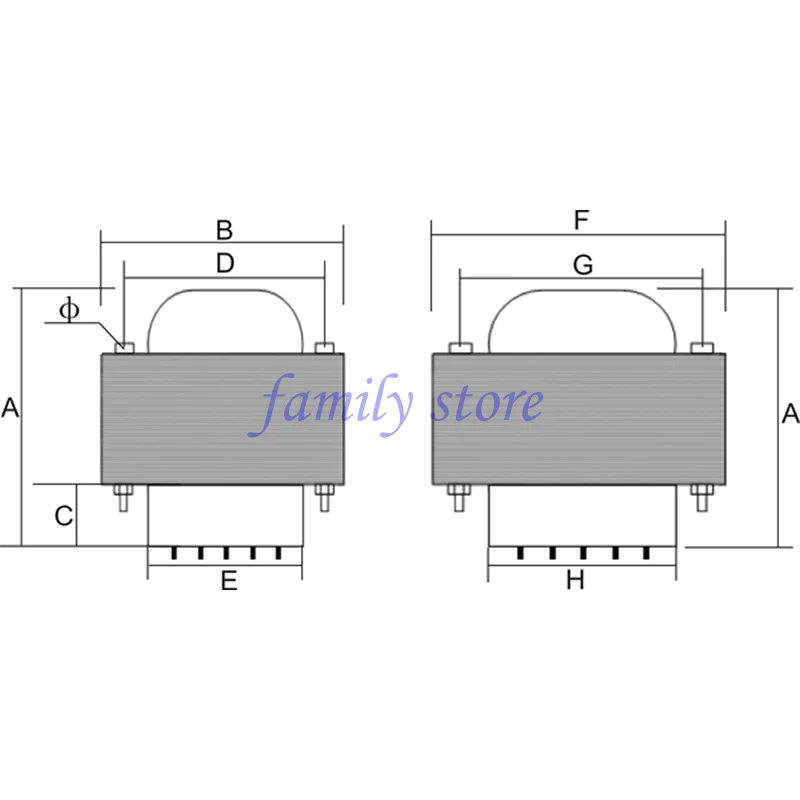 Raphaelite power transformer 150W, 6V6, EL84, KT66, 6L6 vacuum tube amplifier power transformer power transformer, amplifier DIY