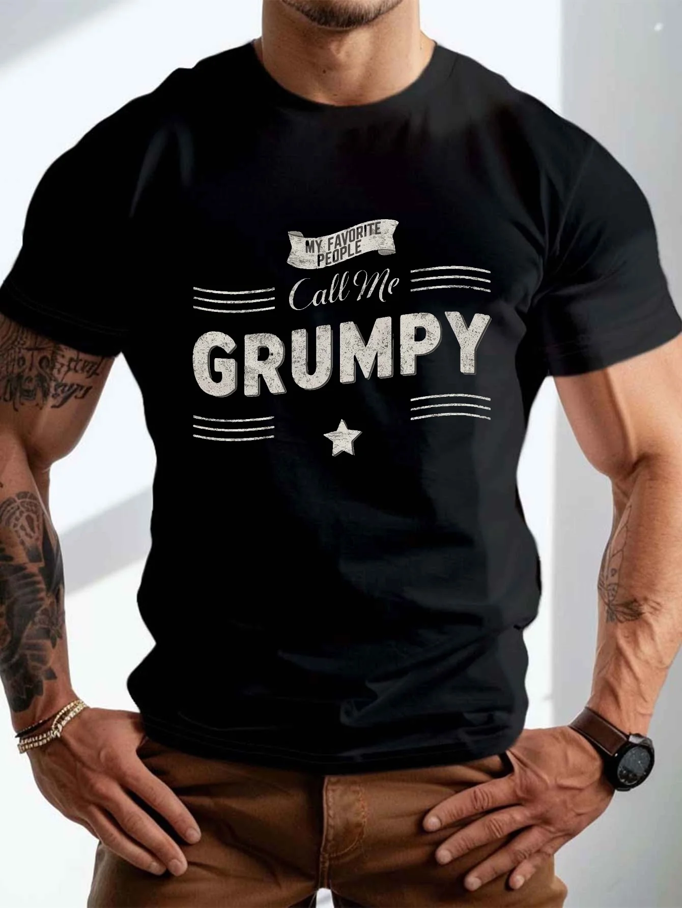Large Size Tall Men's T-Shirt with 