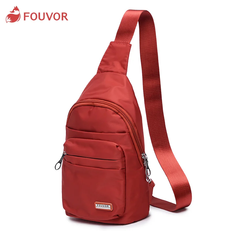 Fouvor Fashion Women Oxford Small Chest Bags Waterproof Nylon Canvas Bag Sport Messenger Bag Female Crossbody Bag 2800-16