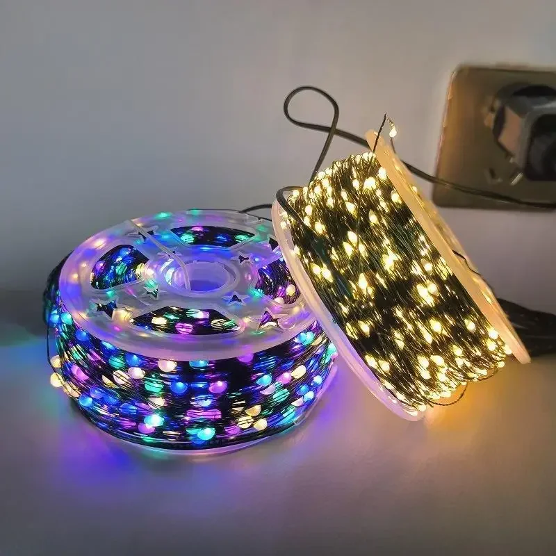 Green Copper Wire Garland Light 5/10/20M LED String Lights 8-mode USB Fairy Lights Garland Lamps for Festival Party Christmas