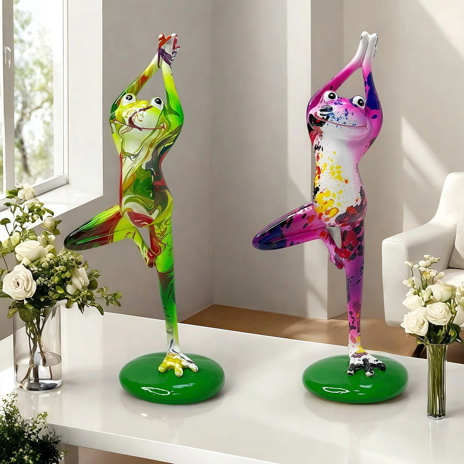 

Милая статуэтка лягушки, фигурка животного, декоративное украшение, скульптура для винного шкафа, статуэтка из смолы, декор для дома, рабочего стола, гостиной