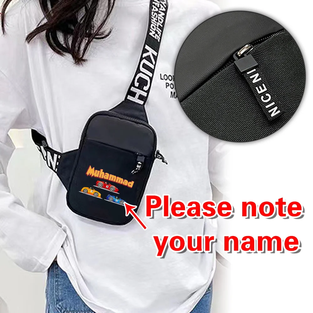 Customized Name Trendy Chest Pack Multi-functional Chest Bag Large Capacity Lightweigh Crossbody Bags Casual Sports Backpack