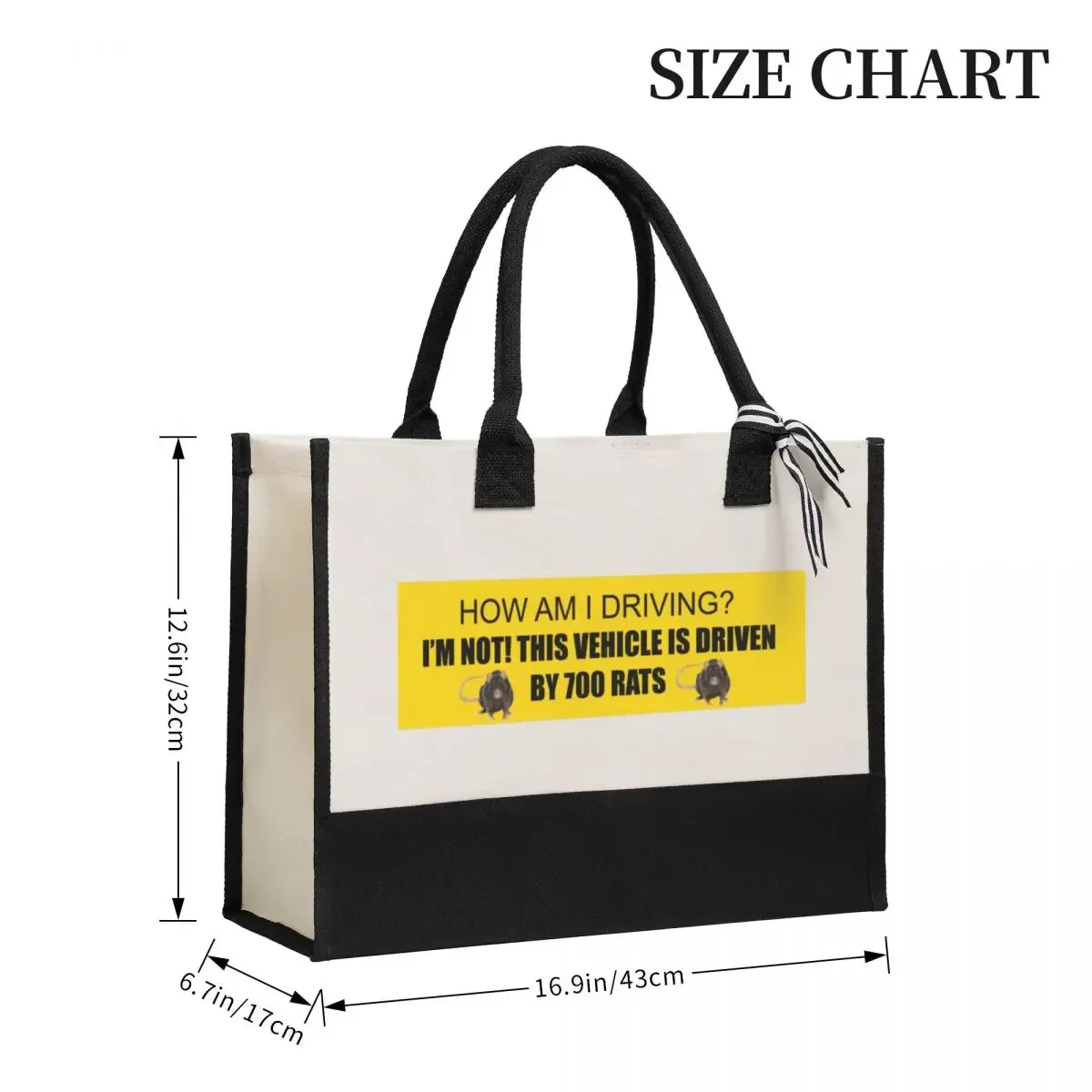 Canvas Gift Shopping Bag RATS - Bumper Canvas Large Capacity Bag Customizable Quality Gifts