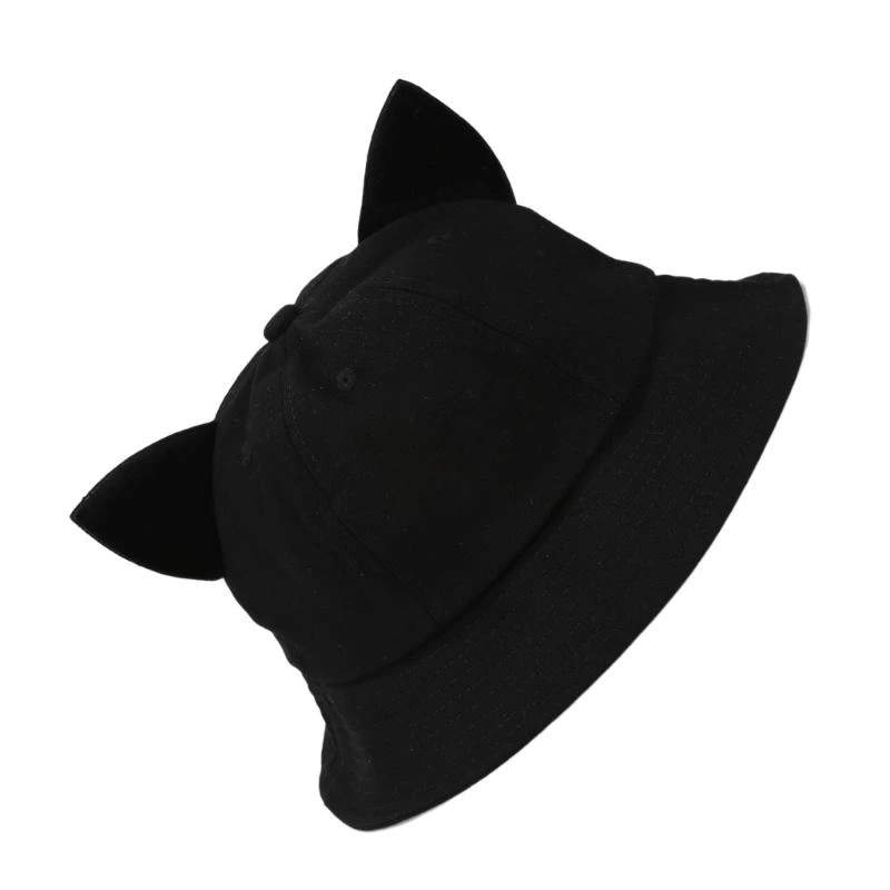 39BD Unisex Fischerhut Sport 3D Katzenohren Vintage Kätzchenohr Eimerhut – Detail 1