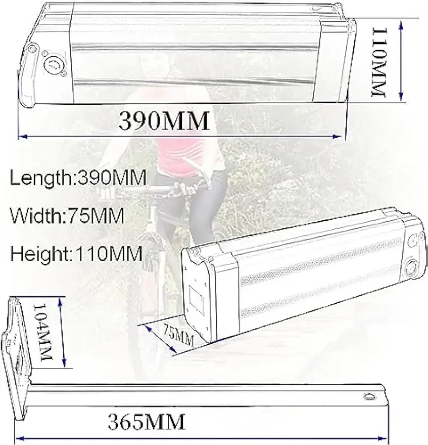 Imagem -02 - Bateria de Iões de Lítio para Bicicleta Elétrica Bicicletas Silverfish Motor de Bicicleta Dobrável 48v 36v 20ah 350w1000w