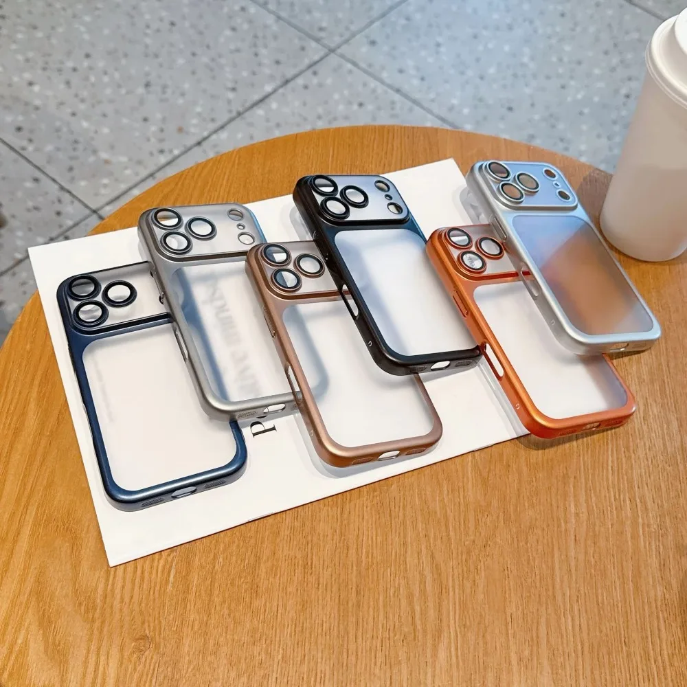 Official Cosmic Orange Plating Frosted Translucent Thin Phone Case For iPhone 17 Pro Max Air Series Bumper Cover for 18 Pro Case