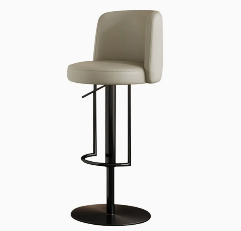 

Scandinavian Modern Luxury Lift Bar Chair Simple Designer Durable Stainless Steel Leather for Home Bars Dining Hotels Commercial